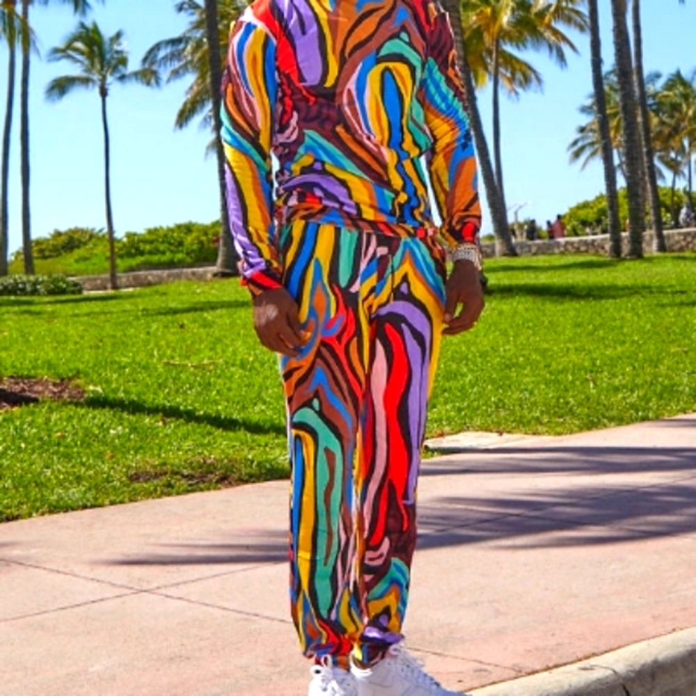 Colorful Velour Set